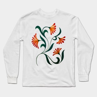 hand drawn Indian floral pattern Long Sleeve T-Shirt